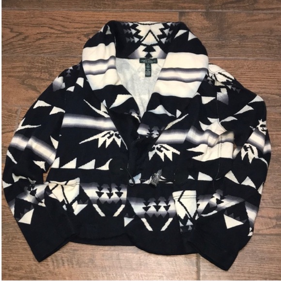 Ralph Lauren Aztec Western Blazer with Horn Buckle - Small - Picture 2 of 5